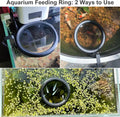 Clip On Fish Feeding Ring Self-Adjusting to Water Level for Betta Turtle