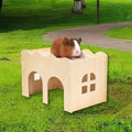 Bifeaw Natural Wooden Chew-Proof Guinea Pig Hideout