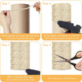 164 Ft Sisal Rope for Cat Tree, 1/6 Inch Natural Twine, Natural Color