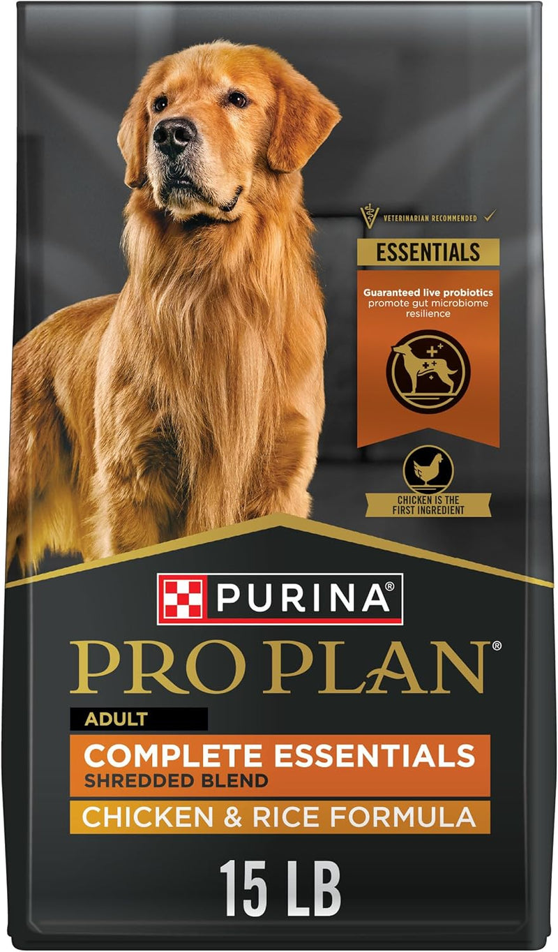 Purina Pro Plan Complete Essentials Shredded Blend Dry Dog Food,15 lb. Bag