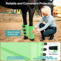 Mesh Horse Fly Boots Set of 4, Loose Fitting Leggings for Horses, Reduce Stressful Stomping, Breathable Adjustable and U