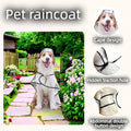 Transparent Dog Rain Poncho for Small Medium Dogs - Thick Waterproof Raincoat with Hidden Leash Hole & Adjustable Snaps,