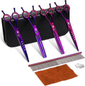 Dream Reach Dog Grooming Scissors - 7" Professional 6 in 1 Pet Scissors Sharp and Durable Shears Set Thinning, Chunker, 