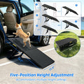 Dog Ramp for Car SUV, Adjustable Pet Ramp with Multiple Height Settings, Folding Portable Dog Ramp for Small Large Dogs,