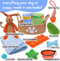 Premium Puppy Starter Kit - New Puppy Gift Basket with Essentials, Toy Box, Treat Tray, Training Supplies, Chew & Squeaky Toys for Puppies and Small Dogs - Complete Dog Must Haves for New Dog Owners