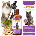 Cat L-Lysine Supplement for Immune & Respiratory Support 60ml, Support for Sneezing, Runny Nose & Eye Function, L-lysine Drops Roast Chicken Flavor.