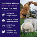 Dr. Gary's Best Breed Air-Dried Dog Treats & Food Topper – New Zealand Venison, Single Protein for Sensitive Dogs, Grain