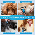 Pjordo Dog Detangler Spray, Natural Dog Leave in Conditioner Spray with Deshedding Brush and Metal Comb for Grooming and Mat Removal, Lavender Scent for Dogs