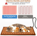 Cat Heating Pad for Bed Wamming: Electric 21.65"x13.77" Heated Cozy Mat with Removable Washable Cover Indoor Pet House P