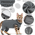 T'CHAQUE Cat Clothes Surgery Recovery Suit for Female Male, Cat Onesie Pet Surgical Pajamas Hind Legs Long Sleeve, Abdom