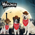 GOYOSWA Dog Halloween Costumes, Dog Cowboy Costume Halloween Dog Cowboy Hat Halloween Dog Bandana Scarf Funny Dog Hallow