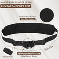 Hands Free Dog Leash for 2 Dogs Up to 250 lb, Waist Pouch, Lumbar Support
