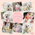 XGDMEIL 2 Pack Striped Small Dog T Shirt Cute Cherry Girl Dog Clothes for Small Dogs Cats Breathable Soft Cotton Pet Puppy Sleeveless Vest Spring Summer Pet Outfits（Pink+Yellow,Medium）