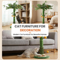 BOLIAN 53" Extra Tall Cat Scratching Post for Large Cats, Heavy Duty Vertical Scratcher with Natural Sisal Rope, Stable Climbing Pole with Hanging Ball for Full Body Stretching