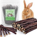 Bissap Apple Sticks for Rabbits, Natural Bunny Chew Toys and Treats for Chinchilla Guinea Pig Hamster Gerbil Small Anima