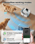 Smart Dog Water Bowl Dispenser Large, 10L/ 2.64Gal Cordless Dog Water Fountain Stainless Steel with APP Monitoring, 4000mah Automatic Cat Water Fountain for Mutil-Pets Large Dogs, 3 Fountain Modes
