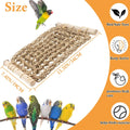OOXYG Bird Ladder Perch for Cage, Conure Seagrass Ladder Bridge Exercise Stands, Natural Hand-Woven Net Amazon Parrot Climbing Chewing Hammock, Cage Accessories for Lovebird Conure Budgie Parakeet