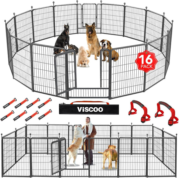 VISCOO Dog Playpen Outdoor, 16 Panels 40