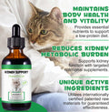 Kidney Support for Cats, Cat Kidney Treatment Support Cat Urinate Regularly, Strengthen Kidney Function,Increase Immunity, Herbal Supplement Supports Healthy Kidney Function- 60ml/2fl.oz