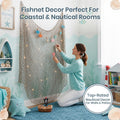 9GreenBox Nautical Decorative Fish Net 5' X 10' - Fish Netting - Rustic Beach Decor
