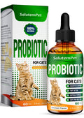 Probiotics for Cats for Digestive Support – Cat Probiotics for Indoor Cats Help with Colic, Upset Stomachs, Diarrhea, Gas, and Bloating – Prebiotics + Pleasant Chicken Flavor Inside – 2 Oz