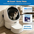 40 Count Cat Litter Box Bags|27.2" x 13"for Automatic Cat Litter Box