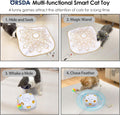 ORSDA Cat Toys for Indoor Cats, 4 in 1 Interactive Automatic Kitten Toys Hide and Seek with Mat, 8 Holes Mice Whack-A-Mo