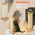 PETKARAY Couch Corner Cat Scratcher, 28.5" Sisal Scratching Post for Indoor Cats, Corner Wall Scratch Pad for Furniture 
