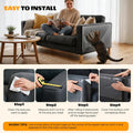 TOKACUTE 200" x 16.5" Anti Cat Scratch Furniture Protector, Single-Sided Sticky Couch Protector from Cats Claws, Couch Corner Guard Under Pet Claws, Thicken Viny Flexible Scratch Deterrent Tape