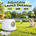 Automatic Ball Launcher for Dogs ，The Upgraded Premium Ball Thrower Adjustable Distance 20-45ft Including 6 PCS 2.3-inch