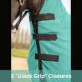 RESISTANCE Fleece Contour Horse Cooler — Anti-Sweat Moisture Wicking, 3 Quick-Grip Neck Closures, Tail Cord, Durable Hem