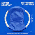 5 Pack Canvas Dog Flying Disc, 7.5in Floating Teeth Safe Fetch Toy for Medium Large Dogs