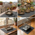 Wiojtry Under Pet Cage Mat for Bird Cages, Dog Kennels, Reptile Aquariums, Dog Kennels, Water-Resistant Pad for Hard Floors and Surfaces (X-Large)