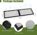 Landhoow 55 Gallon Aquarium Lid with Center Hinge, Fish Tank Screen