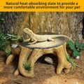 Bearded Dragon Basking Platform,Reptile Hide Cave with Basking Rock