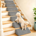 Dog Ramp for Stairs for Small, Senior, Injured Dogs & Cats, Non-Slip Self-Sticky Adhesive Pads, Washable Removable Cover