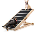 Dog Ramp for Bed - Extra Wide 17’’, Non-Slip Rubber Surface Excellent Traction, Pet Ramp for Small Large Dogs to Get on High Couch Car, Hold up to 200lb, Adjustable, Foldable