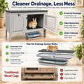 Rockever Rabbit Hutch Indoor Outdoor, HDPE Bunny Cage with Drainage System