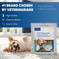Virbac C.E.T.® Enzymatic Oral Hygiene Chews for Dogs, Large - Plaque & Tartar Control - Single Layer Beefhide with Exclusive Dual-Enzyme System & Tasty Chicken Flavor - Easy to Give Dog Dental Chew