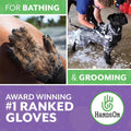 H HANDSON Pet Grooming Gloves - Patented #1 Ranked, Award Winning Shedding, Bathing, & Hair Remover Gloves - Gentle Brus