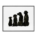Stupell Industries Family Pet Silhouette Small Big Dogs Minimalist,Design by Ethan Harper