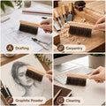 Drafting Brush 10'' Soft Horsehair Brush Wooden Handle Dust Brushes