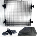 Black Aquarium Divider Panel Fish Tank Separator Plastic Grid