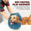 Dog Gone Smart The Dirty Dog Shammy Bath Towel - Pacific Blue, 31×13 in