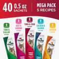 Nulo Freestyle Lickable Cat Treats - Perfect Purées Variety Pack, Squeezable Grain-Free Wet Cat Food Topper, High Moisture for Hydration, 40 x 0.5oz