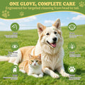 75 Pack Pet Glove Wipes for Dogs Cats, No-Rinse Wipes for Paws, Butt, Eyes, Ears & Face, Gentle Daily Grooming & Travel 
