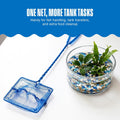 Penn-Plax Quick-Net Aquarium Fish Net - 4 x 3 in Fine Mesh, 10 in Vinyl-Covered Braided Handle - Small Aquarium Cleaning