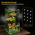 Jumping Spider Enclosure Starter Kit,3 x 3 x 6 in Acrylic Terrarium