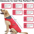 Petglad Waterproof Dog Winter Coat with Pocket, Fleece Snow Vest for Dogs