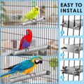 KATUMO Parrot Perch - Stainless Steel African Grey Perch Bird Cage Accessories for Small to Large Parrots (11.8 x 1.2 in